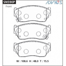 картинка Колодки дисковые AN-327/PF-2226/SN590P  ADVICS/Nisshinbo от интернет-магазина "АВТОИМПЕРИЯ", 4944789107191