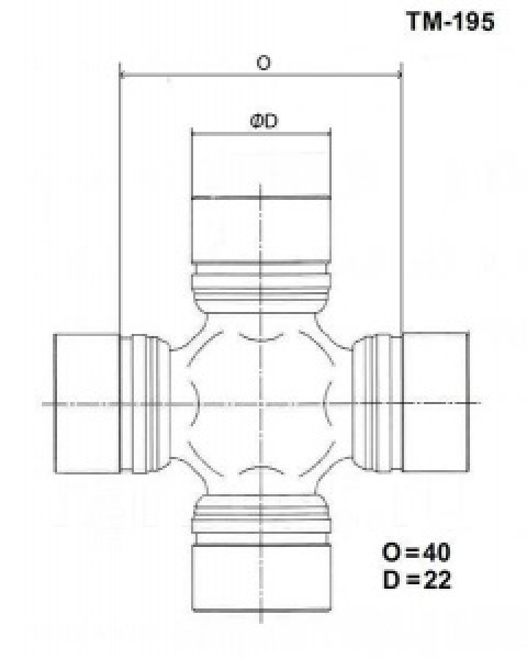 картинка Крестовина TM-195/GUM-95  64371-10900/91271-08200 от интернет-магазина "АВТОИМПЕРИЯ", 2000060493505